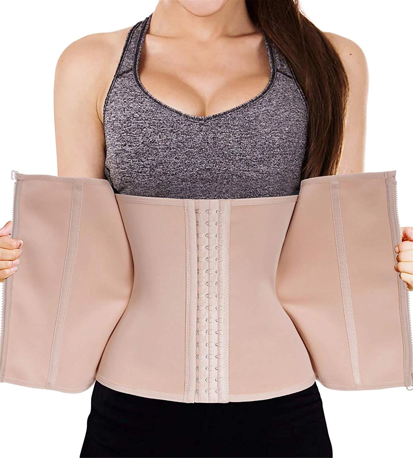 "The Lockdown" - Secure Double-Layer Waist Trainer (Zip & Clip)