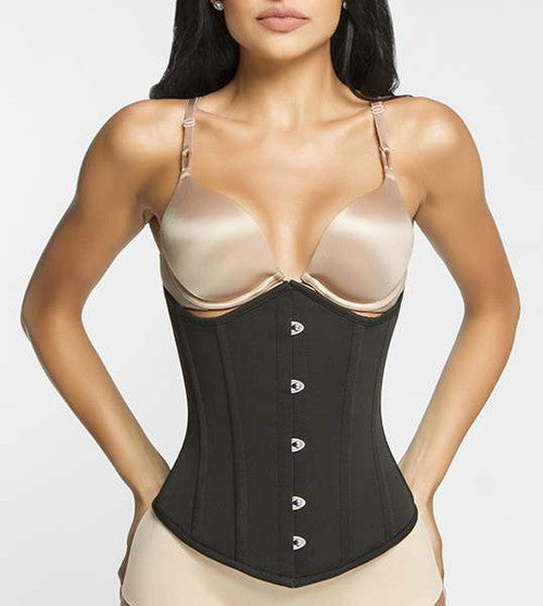 Elegant Underbust Corset with Steel Boning - Classic Waist Cincher